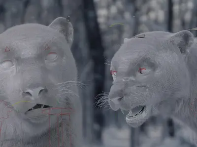 Snow Leopard 3D 3D model purchase