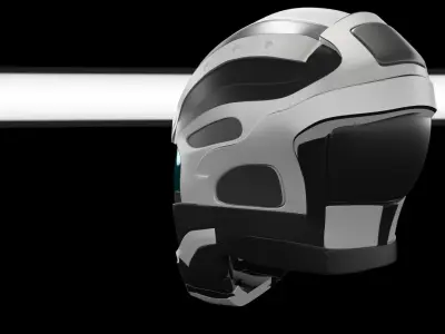 futuristic helmet 3D model buy