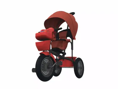 Baby stroller tricycle 03 3D model