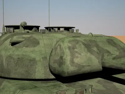 Leopard 1 army tank 3D model