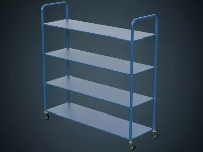 Shelf 1A Low-poly 3D model