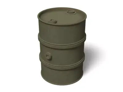 WW2 U S   200 liter fuel drum 3D model