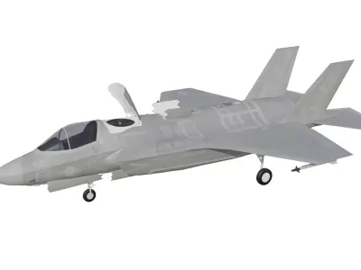 Modern fighter VTOL Jet F-35B II 3D model