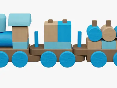 Kids Toys - Train 3D model