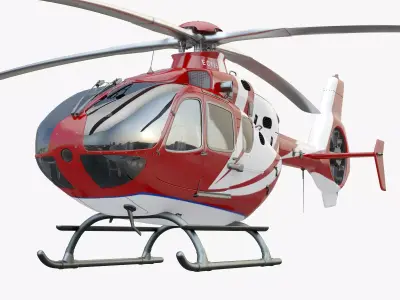 Eurocopter EC 135 Medical Red 3D model