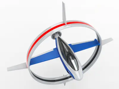 Circle Space Plane 3D model