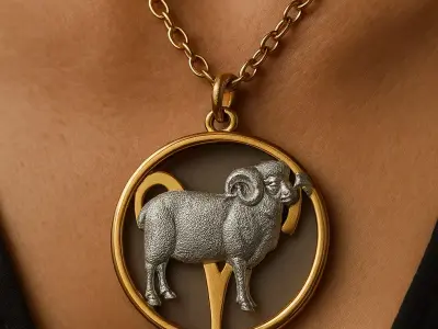 Aries symbol 3D print model