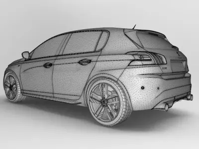 Peugeot 308 GTI 2017 3D model