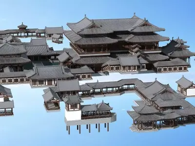 Ancient Chinese Architecture 3D model by lvcan from CGTrader
