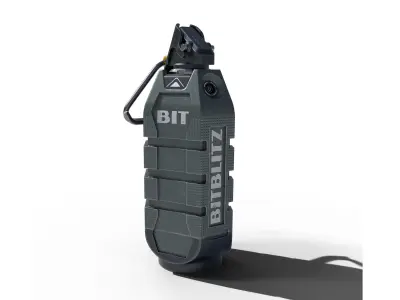 Hand grenade Low-poly 3D model 6