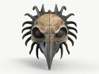 Crow Skull Mask 3D model