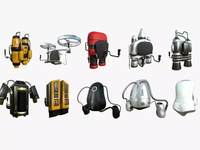 10 Jetpacks AJ Collection - SciFi Character Design 
