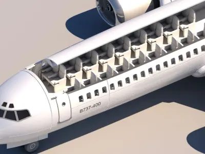 737 400 Cuttout 3D model
