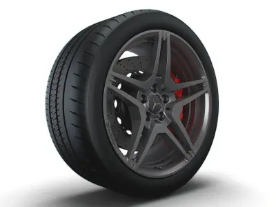 AMG iv twin spoke wheel 3D model