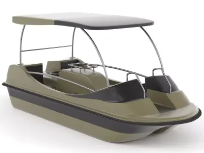 Fiberglass Pedal Boat 3D model