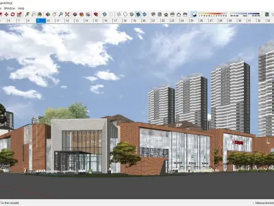 Sketchup Commercial Office Complex 216 3D model