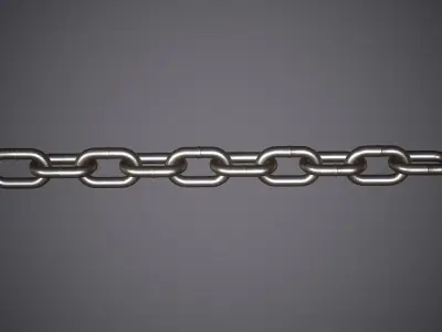 Chain Steel Low-poly 3D model