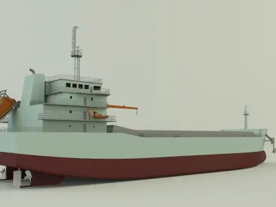 Dry cargo ship 3D model