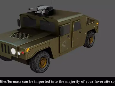  Military Vehicle - Low poly - PBR - Game ready Low-poly 3D model