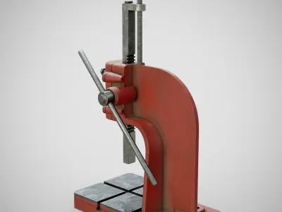 Precision Bench Press - Generic 01 Used Low-poly 3D model