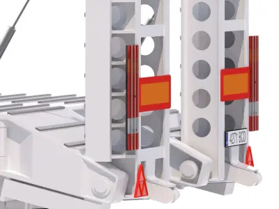 Mercedes Actros Truck With Flatbed Semitruck 3D model