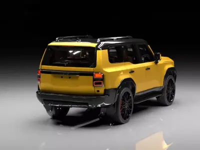 Modern Luxury SUV Rigged High Poly Realistic OffRoad Vehicle 3D model