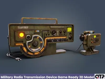 Military Radio Transmission Device Game Ready 3D Model Low-poly 3D model