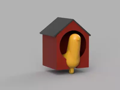 SIMPLE BIRDHOUSE KEY HOLDER Free 3D print model