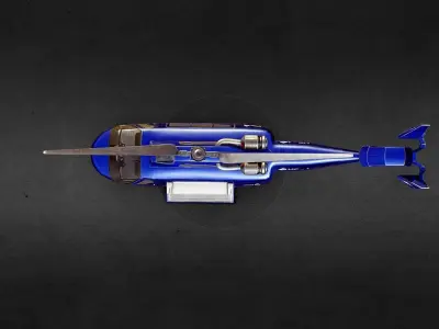 Helicopter PBR Low-poly 3D model