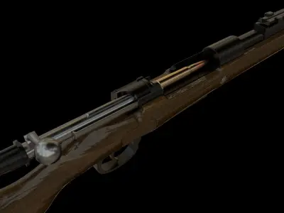 kar98k world war ii rifle 3D model