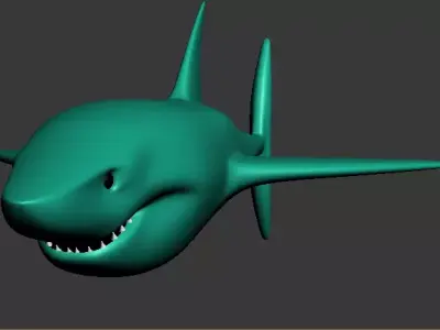 Shark Low-poly 3D model 7