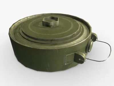 Anti Tank Landmine Low-poly 3D model