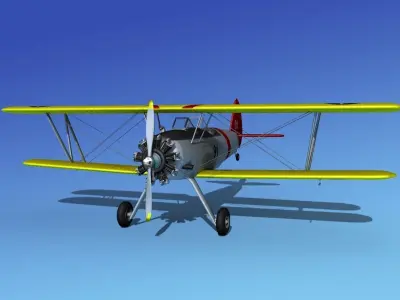 Stearman PT-17 Kaydet V05 3D model