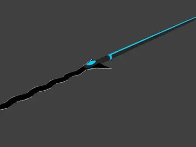 Lance-9 black and blue Low-poly 3D model