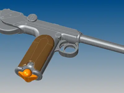 Borchardt C93 3D model