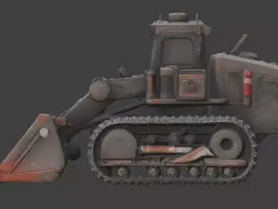Industrial Gothic Armored Loader 3D Model Low-poly 3D model