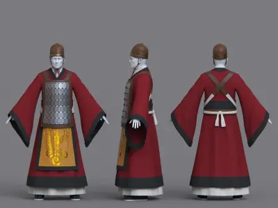 03-Ancient Chinese Armor-Zhou Dynasty 3D model