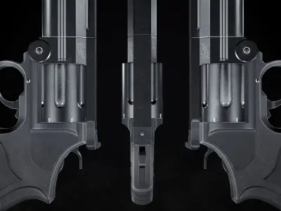 MP-412 REX Game-ready Low-poly 3D model