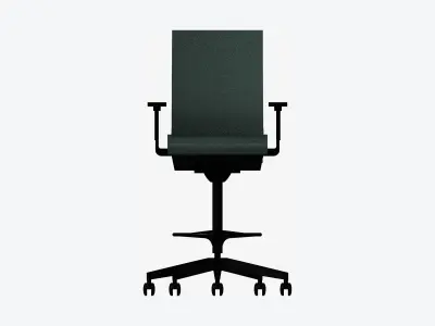 Chair - Office - Worksmart - Counter - Cushion Back Low-poly 3D model