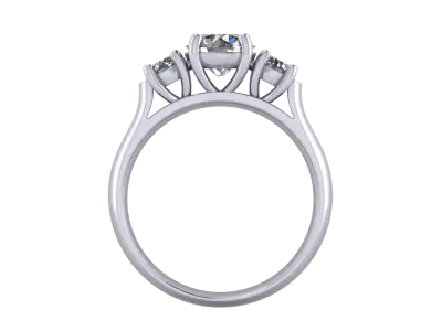 Jewelry Triology Ring B 3D print model