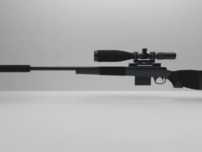 M24 Sniper Rifle Low-poly 3D model purchase