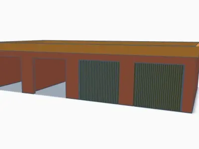 Z Gauge and HO Spur - multiple garage blocks model train 3D print model