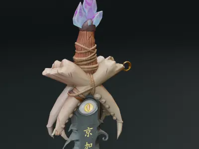 Stylized Sword Low-poly 3D model 4