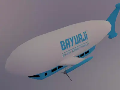 Electric Propeler Airship 3D model