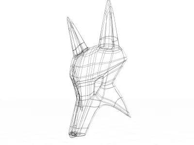 Wolf Mask  Low-poly 3D model