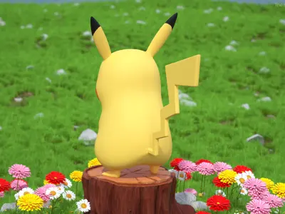 Cartoon Character Pikachu 3D model
