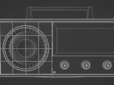 Old Classic Wooden Vintage Radio - Low Poly Low-poly 3D model