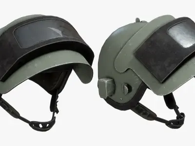 Helmet Low-poly 3D model 12