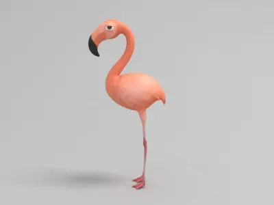 Flamingo 3D model 2