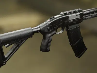 Arbiter Defender Pump Shotgun Low-poly 3D model